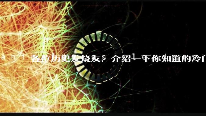 各位历史发烧友，介绍一下你知道的冷门史实或逆天史实？